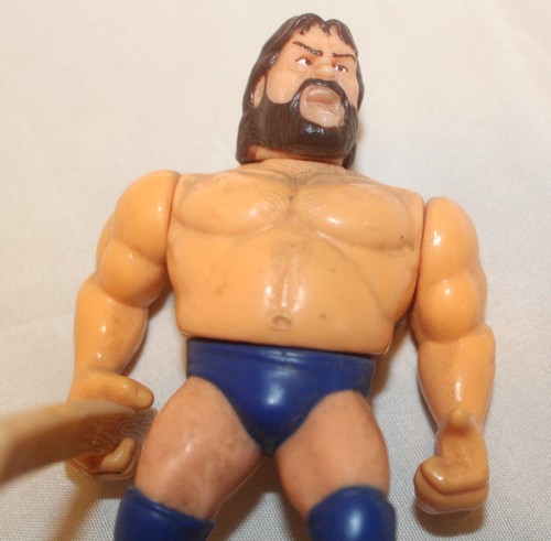 Vintage Hasbro Hacksaw Jim w/Board Wrestling Figur...