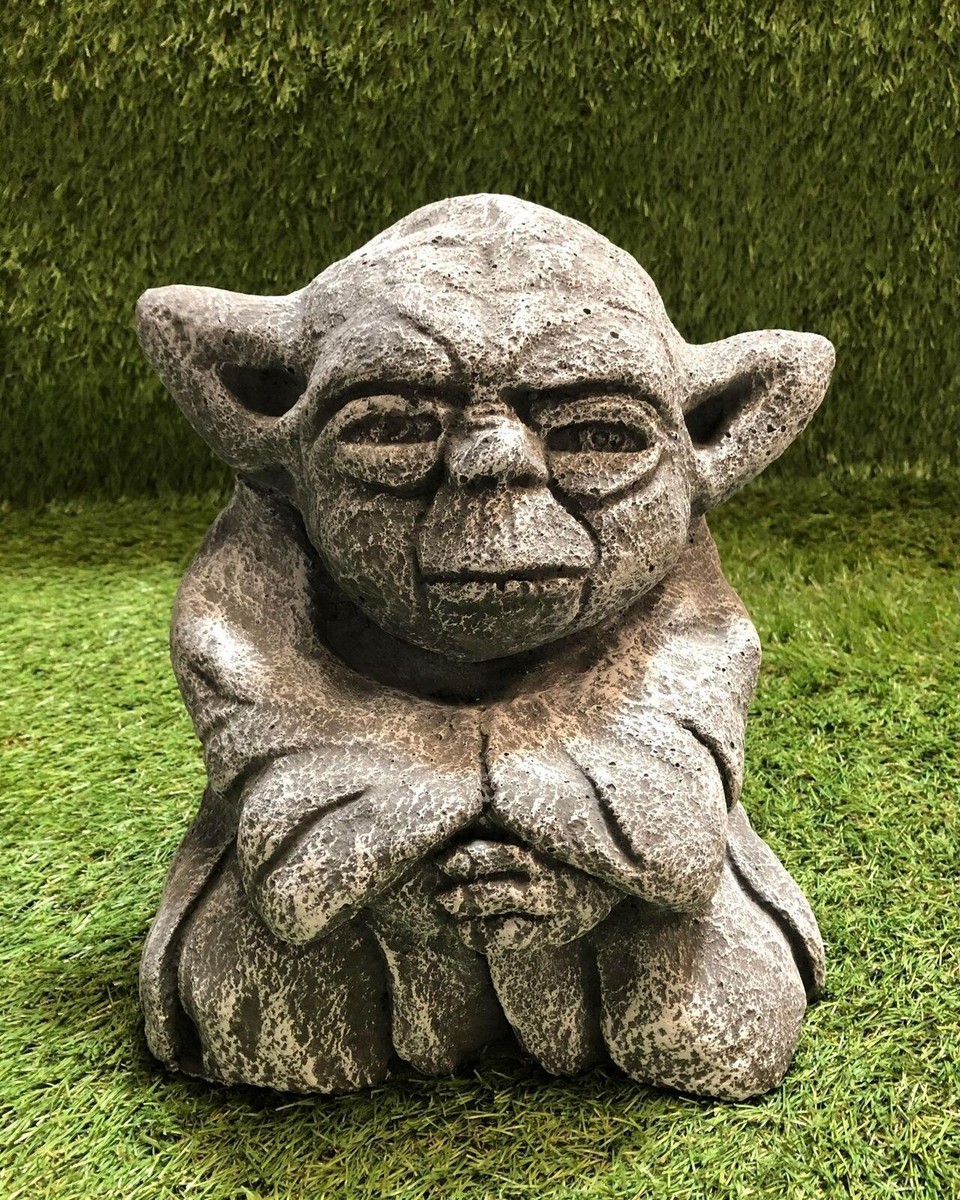 Concrete Millennium Falcon Star Wars Garden Ornament - Frost Resistant, Outdoor Decor