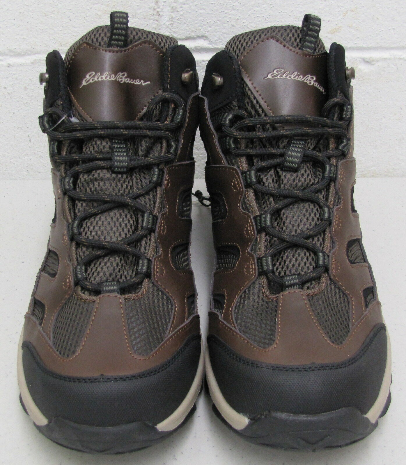 Eddie+Bauer+Mens+Graham+Hiking+BOOTS+Shoes+Leather+Waterproof+Brown