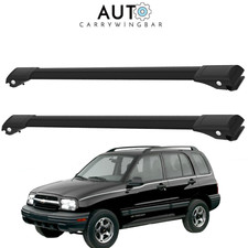 Barras transversales de techo para Chevrolet Tracker 1999-2005 Carrier barras de aluminio negras