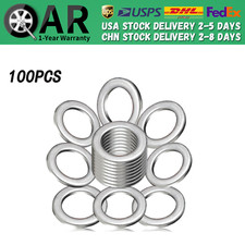 100x 14MM 94109-14000 FOR HONDA/ACURA OIL DRAIN PLUG CRUSH WASHERS Aluminum
