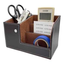 Desk Organizers Multi-function Storage Pu Leather Office Supplies