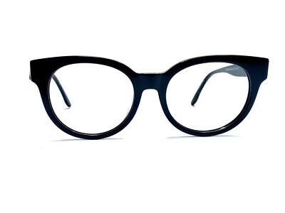 New BCBG Maxazria Black Cat Eye Oval Glasses Regal Black 52 - Main Image