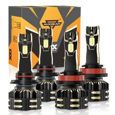 AUXBEAM GX H11 9005 Canbus LED Headlight Bulbs High Low Beam Conversion Kit 120W