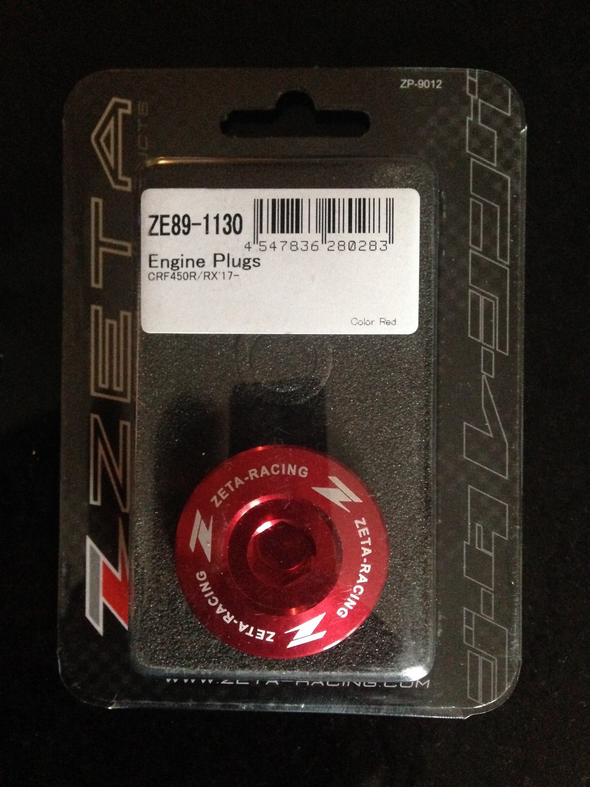 HONDA  CRF450 R  CRF 450 RX   2017-2018   ZETA ENGINE PLUG  RED