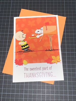 Hallmark Peanuts Snoopy Thanksgiving Card: Pie Sweetest Part Is Remembering You