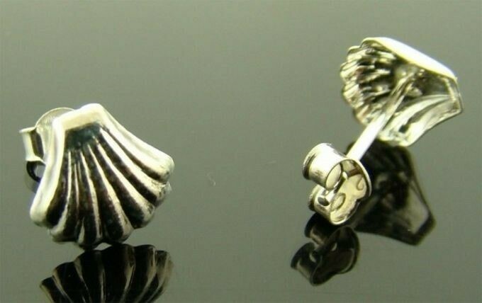 ピアス Shell Earring (Silver) GENUINE STERLING SILVER SEA SHELL STUD EARRINGS V953 | eBay