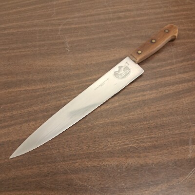 Vtg Victoria 10'' Blade Chefs Knife Switzerland Coutellerie Du Mont Blanc Geneve