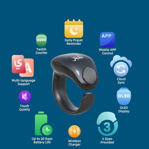 Waterproof Smart Counting Rings Smart Rings Weslammicitasbih Faith^ W8B5 T8J6 - Picture 6 of 17