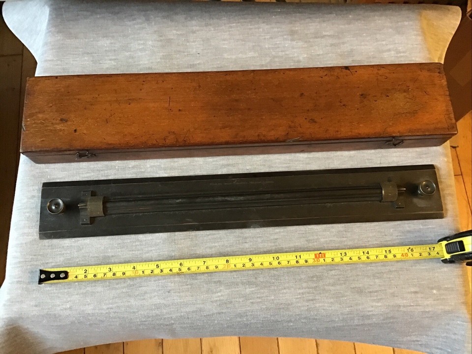 A genuine antique navigation chart ruler from the Lipton America's Cup era — a piece of actual sailing history that doubles as a striking display object.