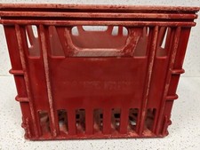 Vintage Prairie Farms Dairy Plastic Milk Crate Red VTG St Louis M0 1970s 70s