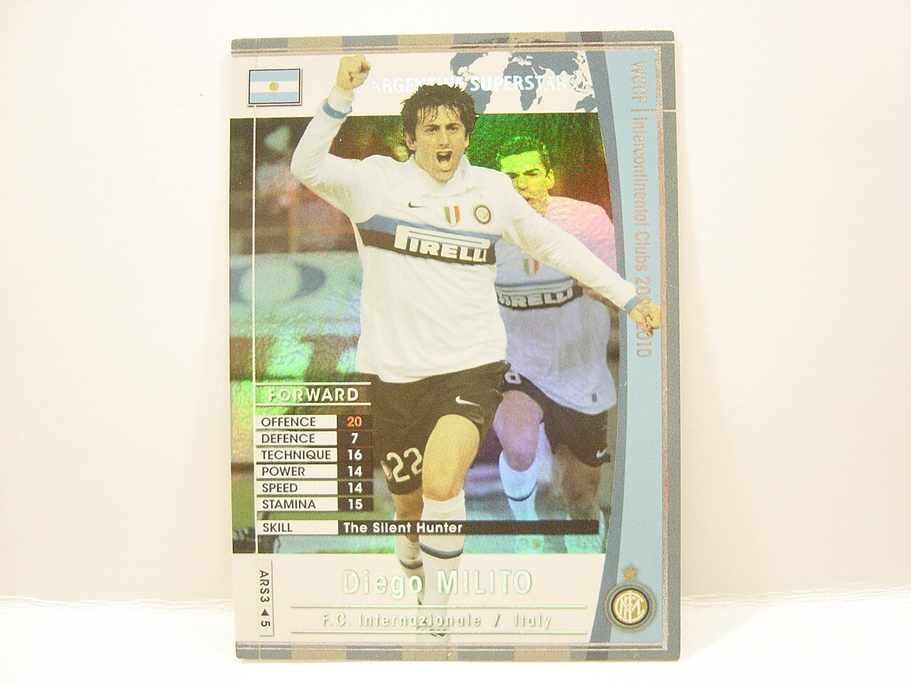 Panini WCCF 2009-10 ARS Diego Milito 1979 Argentina　No.22 FC Inter Milano StarFW