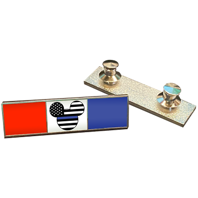 Mickey Mouse Disney inspired Thin Blue Line Commendation Bar Pin