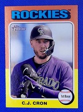 C.J. Cron 2024 Topps Heritage 435 Colorado Rockies Basebal