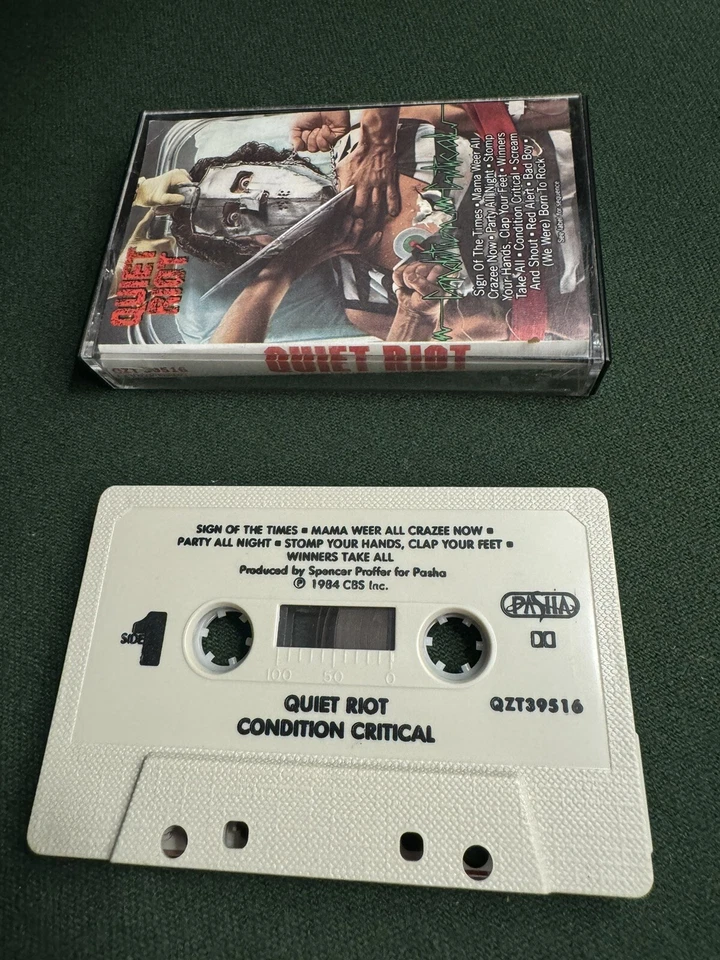 Condition Critical by Quiet Riot (Cassette, 1984, QZT 39516, Pasha) - Image 2 of 3