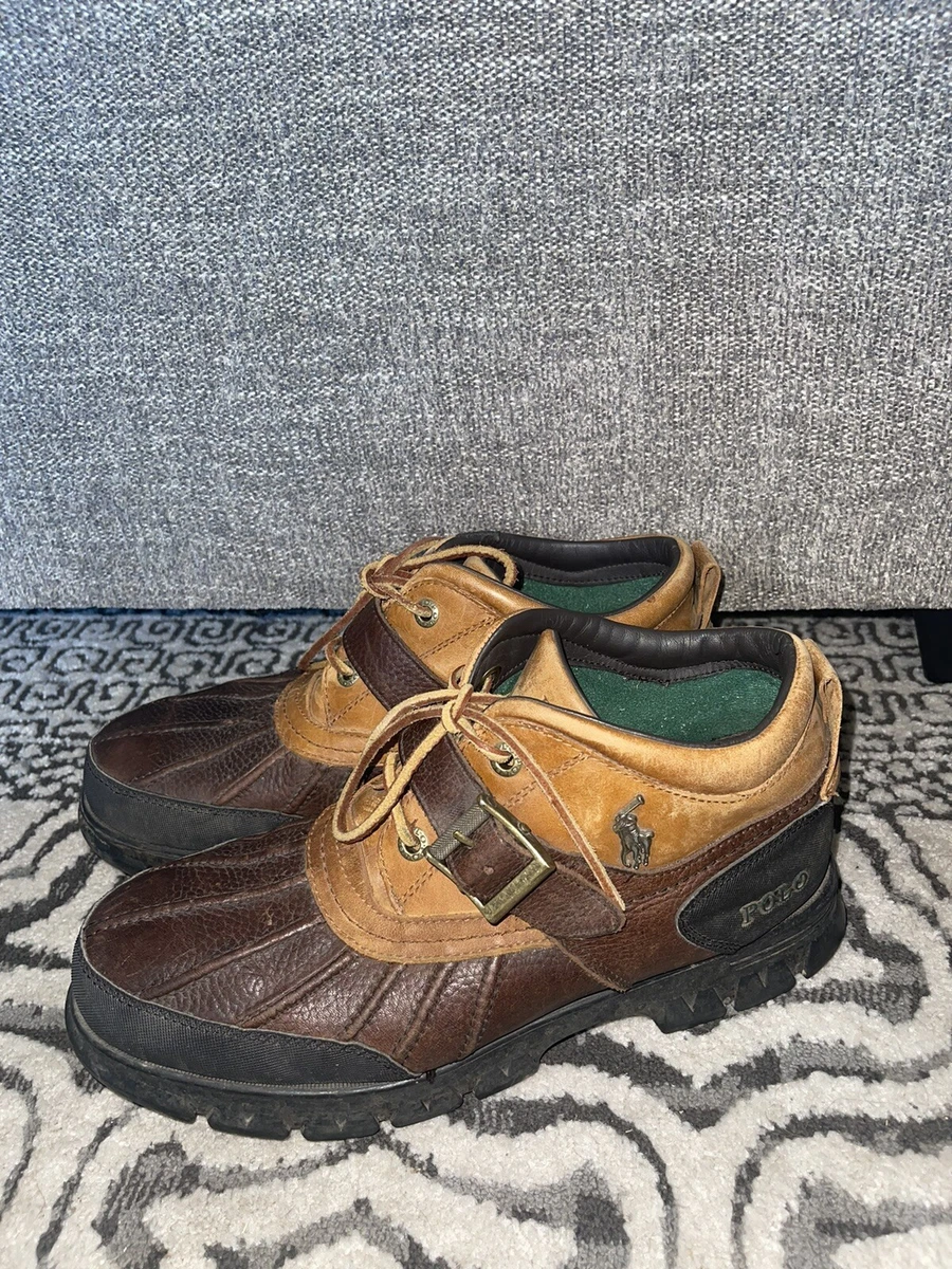 Polo Ralph Lauren Dover III Men Leather Hiking Boots Brown Size 11
