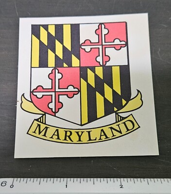 Maryland State Flag Coat of Arms Vintage Decal Sticker