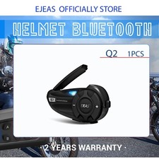 Motorcycle Helmet Bluetooth Intercom 2 Real-Time Full Duplex Headset EJEAS Q2