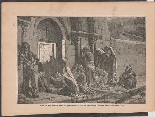 VINTAGE RELIGIOUS ILLUSTRATION TOMB OF THE VIRGIN MARY AT JERUSALEM