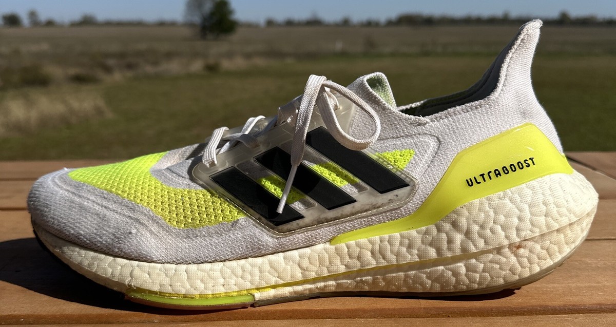 Adidas Shoes Mens 12 White Black Solar Yellow UltraBoost 21