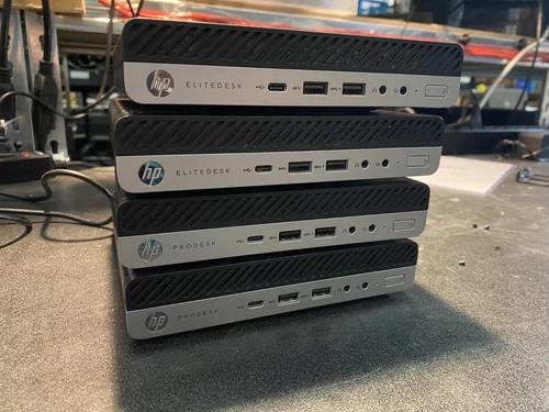Lot of 4 HP EliteDesk 800 G4 Micro Form Factor PCs, For Parts/Repair,  ALL POST