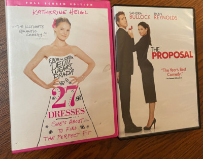 Romcom DVD Movie Bundle 2-Pack, 27 Dresses Full Screen Edition & The Proposal