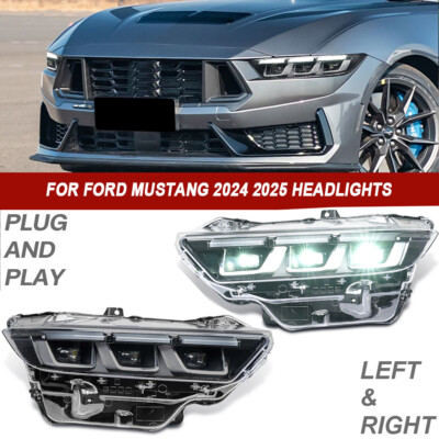 Paar LED Projektor Scheinwerfer für Ford Mustang 2024-2025 Fahrer+Beifahrerseite