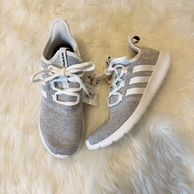 Adidas Cloudfoam Pure 2.0 Sneakers Women's Gray White Lightweight Shoes Size 9