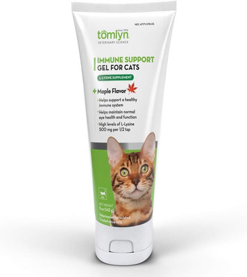 Immune Support Daily L-Lysine Supplement: Maple-Flavored Lysine Gel for Cats ...