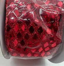Creative Ties Shiny Red Wired Edged Ribbon, 2.5" X 10 Yards