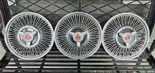 1963-1964 Ford Fairlaine 13 Hollow Wire Wheel Hubcap Set Of 3 Not Perfect-read