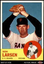 1963 Topps #163 Don Larsen Giants 8 - NM/MT