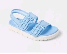 Toddler Riley Mesh Footbed Sandals Light Blue - Cat  Jack - CHOOSE SIZE