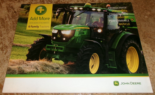2012 john deere 6 family tractors attachments brochure very good used