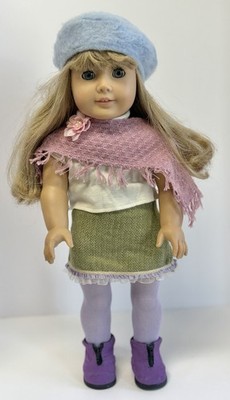 Pleasant Co. Vtg AMERICAN GIRL In GO ANYWHERE Outfit Blonde GRY Eyes 2002 Read