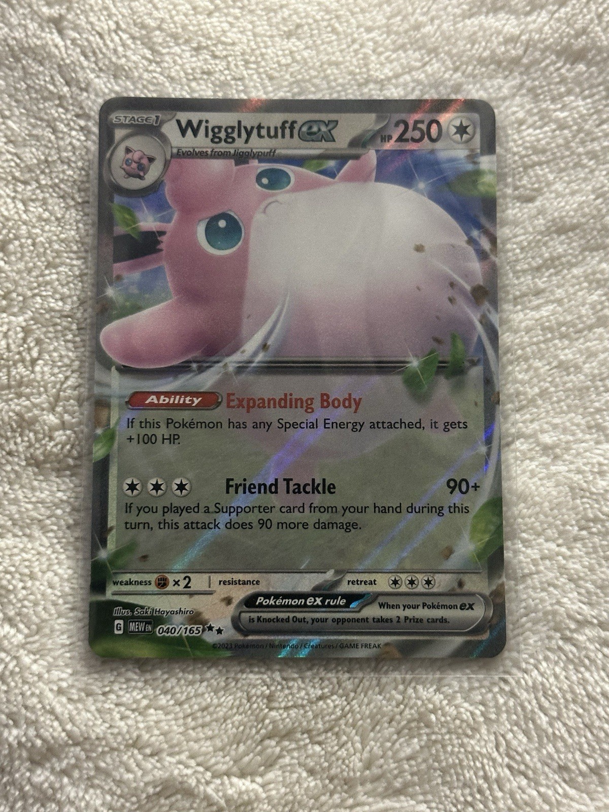 Wigglytuff EX NM 040/165 Scarlet & Violet 151 Pokemon Card