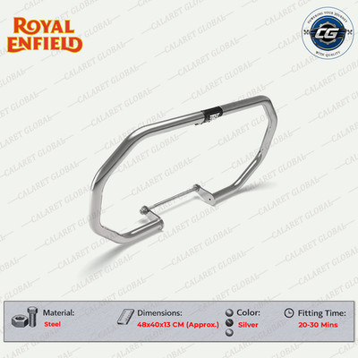 Silver Octagon Motorschutzbügel Royal Enfield für Classic 350 Meteor 350 KXA0...