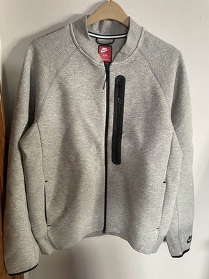 Nike Sportswear Grey Tech Fleece Bomber Jacket Men's Size Large-Tall FB8008-063