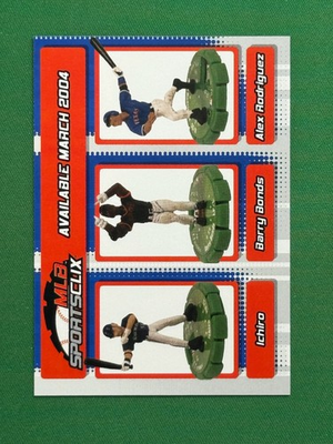 #ad 2004 Topps Baseball MLB Sportsclix Ad #NNO Ichiro Barry Bonds Alex Rodriguez $1.99