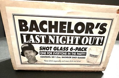 Bachelor's Last Night Out Shot Glass 6-Pack
