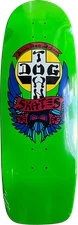 DOGTOWN BULL DOG 70S RIDER SKATEBOARD DECK-10X30.57 LIME DIP