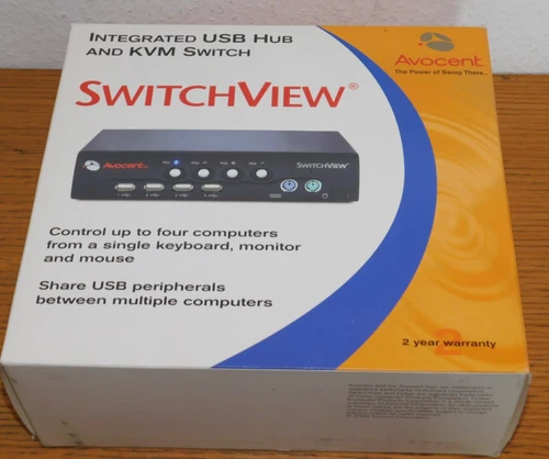 Avocent Switchview SV1400UP-EU 4 port switch USB/PS2 HYBRID commutateur KVM