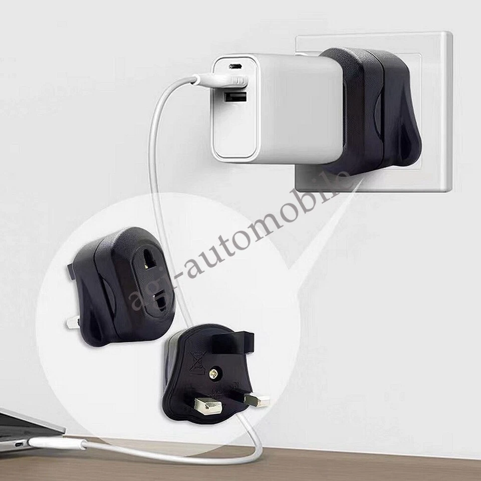 1X UK 2-Pin To 3-Pin Euro EU Shaver Adapter Plug Socket Converter European - Image 4 of 4