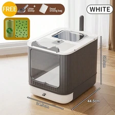 ZEF-1 Piece Of Extra-Large Cat Litter Box With Front-Loading Drawer, Top Cover