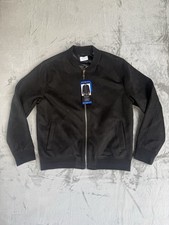 Infinity Mens Faux Suede Bomber Jacket Heavyw...