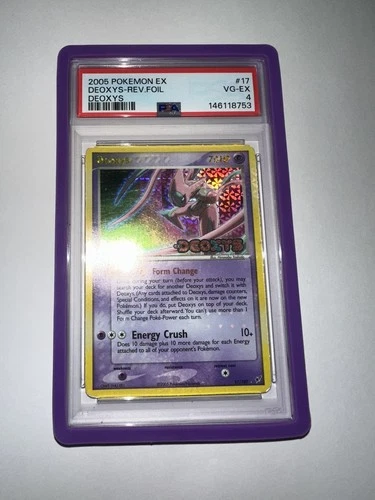 2005 POKEMON EX DEOXYS #17 DEOXYS-REVERSE FOIL PSA 4