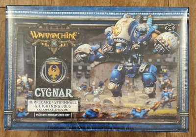 Warmachine Miniatur Cygnar Hurricane / Stormwall & Lightning Pods Colossal