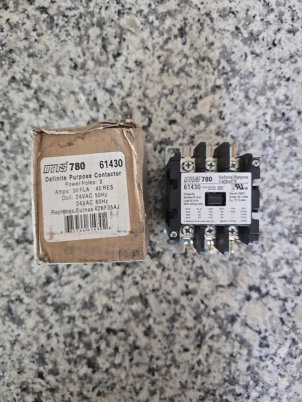 MARS 780 61430 Definite Purpose Contactor 24VAC New