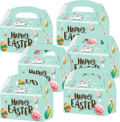 Easter Treat Boxes, Pack of 12 Easter Bunny Boxes for Candy, Cookies and Party F