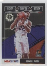 2019-20 NBA Hoops Premium Stock Lights Camera Action Purple DeAndre Ayton #4 y8h